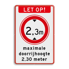 Aluminium informatiebord met dubbel omgezette rand
