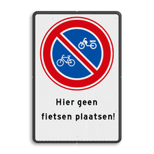 Aluminium informatiebord met dubbel omgezette rand