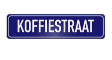 Aluminium straatnaambord RAL5013 met een dubbel omgezette rand