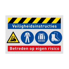 Veiligheidsbord vlak Alupanel (2mm)
