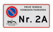 Aluminium informatiebord met een dubbel omgezette rand