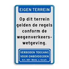 Aluminium informatiebord met dubbel omgezette rand