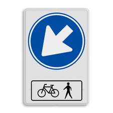 Aluminium informatiebord met dubbel omgezette rand