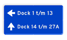 Aluminium informatiebord met een dubbel omgezette rand