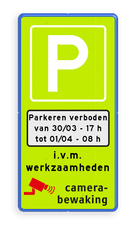Aluminium informatiebord met een dubbel omgezette rand