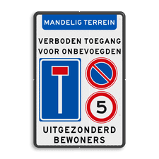 Aluminium informatiebord met dubbel omgezette rand