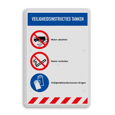 Veiligheidsbord met dubbel omgezette rand