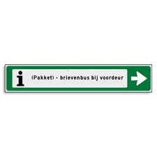 Aluminium versterkt kokerprofiel Verwijsbord