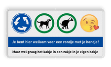 Aluminium informatiebord met een dubbel omgezette rand
