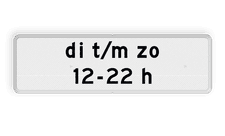 Aluminium informatiebord met een dubbel omgezette rand