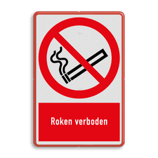 Veiligheidsbord met dubbel omgezette rand