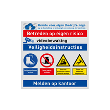 Veiligheidsbord vlak Alupanel (2mm)