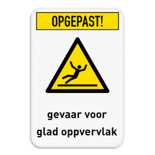 Veiligheidsbord met dubbel omgeplooide rand