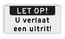 Aluminium informatiebord met een dubbel omgezette rand
