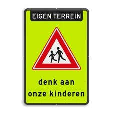 Aluminium informatiebord met dubbel omgezette rand