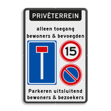 Aluminium informatiebord met dubbel omgezette rand
