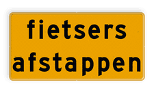 Aluminium verkeersbord met een dubbel omgezette rand