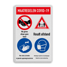 Veiligheidsbord met dubbel omgezette rand