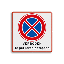 Aluminium informatiebord met een dubbel omgezette rand