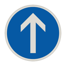 Verkehrsschild aus DibondTraffic mit Alform Rahmen