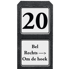 Bermpaal 1250x150x40mm met twee reflecterende bordjes 119x109mm