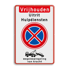 Aluminium informatiebord met dubbel omgezette rand