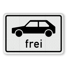 Verkehrsschild aus DibondTraffic mit Alform Rahmen