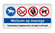 Aluminium informatiebord met een dubbel omgezette rand
