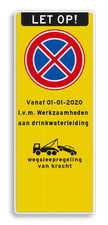 Aluminium informatiebord met een dubbel omgezette rand