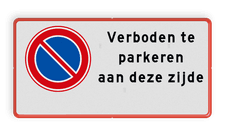 Aluminium informatiebord met een dubbel omgezette rand
