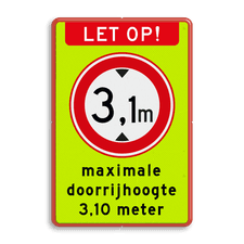 Aluminium informatiebord met een dubbel omgezette rand