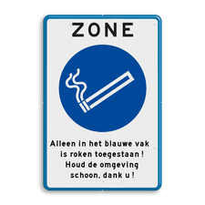 Aluminium informatiebord met dubbel omgezette rand