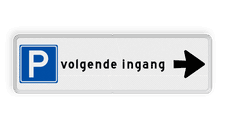 Aluminium informatiebord met een dubbel omgezette rand
