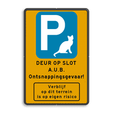 Aluminium informatiebord met dubbel omgezette rand