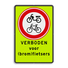 Aluminium informatiebord met een dubbel omgezette rand
