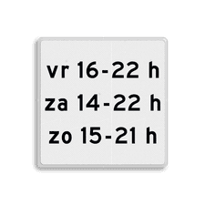 Aluminium informatiebord met een dubbel omgezette rand