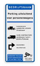 Aluminium informatiebord met een dubbel omgezette rand