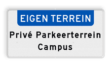Aluminium informatiebord met een dubbel omgezette rand