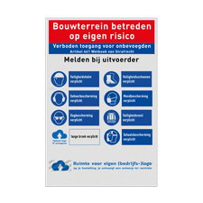 Veiligheidsbord vlak Alupanel (2mm)