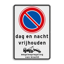 Aluminium informatiebord met dubbel omgezette rand