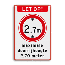 Aluminium informatiebord met dubbel omgezette rand