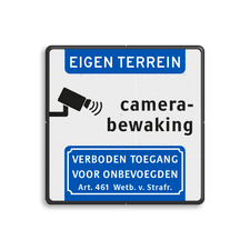 Aluminium informatiebord met een dubbel omgezette rand