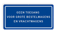Aluminium informatiebord met een dubbel omgezette rand