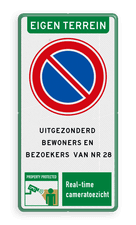 Aluminium informatiebord met een dubbel omgezette rand