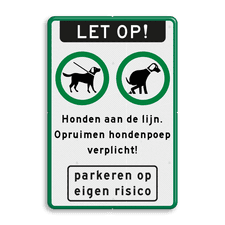 Aluminium informatiebord met dubbel omgezette rand