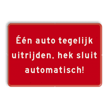 Aluminium informatiebord met een dubbel omgezette rand