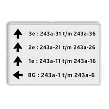 Aluminium informatiebord met een dubbel omgezette rand
