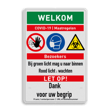 Veiligheidsbord met dubbel omgezette rand