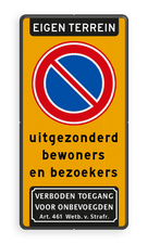 Aluminium informatiebord met een dubbel omgezette rand