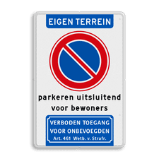 Aluminium informatiebord met dubbel omgezette rand